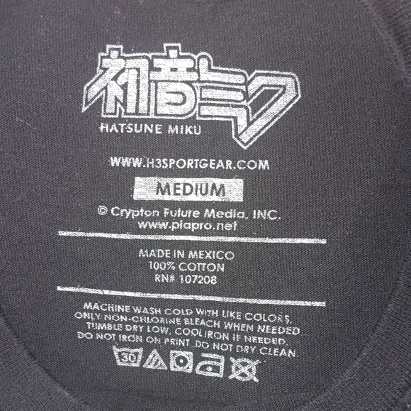 Hatsune Miku Black Kids' T-Shirt - Picture 5 of 5